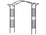 Garden Arch Trellis - PE-Coated Metal, 67"x15.5"x83" Plant Support for Climbing Vines 81969582