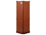 6 Shelf Lighted Corner Curio Cabinet with Adjustable Tempered Glass Shelves and Mirror Back, W1693P170931