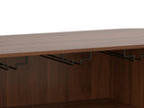 39" Fluted Liquor & Coffee Bar with 6 Wine Racks and 3 Glass Holders, Mid-Century Modern Bar 89790061