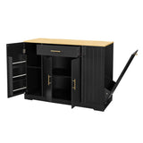 53 inch Large Kitchen Island with Trash Can Storage Cabinet, Islands Table with Drawer and W1820P266160