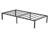 190.5*96.5*45.7cm Bed Height 18'' Simple Basic Iron Bed Frame Iron Bed Black 99872942