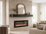 60'' Fireplace Mantel Pine Wood Wall-Mounted & Floating Shelf for Home Decor with Textured Wood W2640P534718