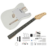 DIY 6 String TL Style Electric Guitar Kits with Mahogany Body, Maple Neck and Accessories White 47812674