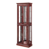Curio Cabinet Lighted Curio Diapaly Cabinet with Adjustable Shelves and Mirrored Back Panel, W1693P154579