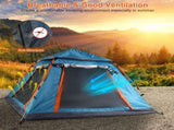 4-5 Person Pop-Up Camping Tent, Instant Setup Family Tent with 2 Mosquito Nets Windows, Portable for 55204653