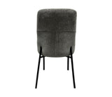 Upholstery Boucle Fabric Dining Side Chair Set of 2, Grey B091P183385