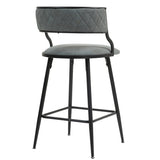 26'' Counter height bar stools PU cover kitchen island counter bar stool with black powder coating W2215P196281