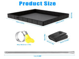 Foldable Camping Shower Pan, 41" Portable Shower Base with Drainage Pipe, Collapsible Outdoor Shower 30340231