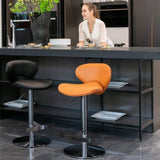 Black Titanium Stainless Steel Bar Stools Swivel Adjustable Height for Kitchen Counter and Dining W2195135503