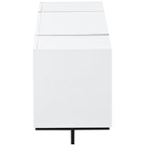 White & Black Contemporary Rectangle Design TV Stand, Unique Style TV Console Table 42184510