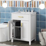 24"Bathroom Vanity Combo with Ceramic sink, Luxurious Space-Saving Vanity - W24"*D18"*H34"inch, 2 WF323088AAK