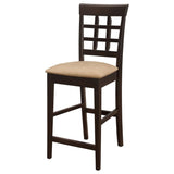 Beige and Cappuccino Upholstered Counter Height Stools B062P153489