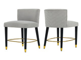 27inch-counterstool, modern design with smooth, light - colored fabricnd circular footrest with N780P224409G