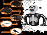 6ft Half-Skull Inflatable Decoration with 3 LED Lights, Black and White, 1000mA, 12V 33085710