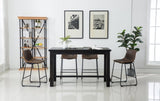 Bronco Antique Wood Finished Counter Height Dining Set Table and Four Chairs, Brown T2574P194414