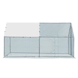 ZNTS 13 x 10 ft Large Metal Chicken Coop, Walk-in Poultry Cage Chicken Hen Run House with Waterproof 12202232