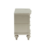 ZNTS Wood Nightstand with 2 Drawer in Antique Silver SR014390