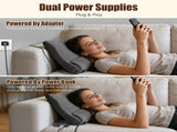 Heated Neck Massager Pillow with 3 Heat Settings & 3 Vibration Modes, Contoured 35488447
