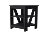 Black Table with 2 Shelves B062P193656