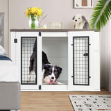 ZNTS Furniture style dog cage, wooden dog cage, double door dog cage, side cabinet dog cage, Dog crate W1687138649