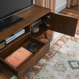 Mid Century Modern Fluted TV Stand for 65 inch TV, Entertainment Center with Storage, Farmhouse Wood W1801P195690
