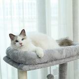 ZNTS Luxury Cat Tree Cat Tower with Sisal Scratching Post, Cozy Condo, Top Perch, Hammock and Dangling 75627847