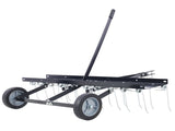 40-Inch Lawn Sweeper Tow Behind Dethatcher, Landscape Rake, Lawn Tractor Rake, Tine Tow Dethatcher W46577208
