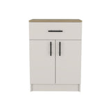 Pantry Cabinet Netal, Kitchen, Ivory / Natural Oak B092P243275