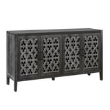 Hollow Four Door Antique Cabinet, American Country Style, Suitable for Living Room, TV Cabinet, W1445P146389
