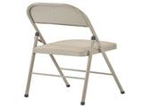 6pcs Elegant Foldable Iron & PVC Chairs for Convention & Exhibition Light Brown 09014703
