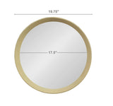 D20x1.5"Transitional Decor Style Mango Wood Wall Mirror Wall Decor with Frame of Solid Mango Wood W2078130545