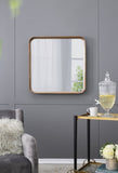 32"x32" Square Mirror with Wood Frame, Wall Mirror for Living Room Bathroom Entryway W2078126453