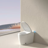 ZNTS Smart Toilet with Voice Control and Bubble Shield,Heated Bidet Seat, Portable toilet with bidet W1872P224586