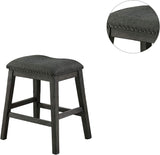 Modern Contemporary Dining Room Furniture Chairs Set of 2 Counter Height High Stools Grey Finish B01164105