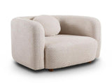 C3-2507, Accent Square Sofa Chair, Boucle Fabric Upholstered Single Cloud Couch Chair, Japandi Style W2664P381651