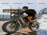 20" Fat Tire Electric Bike for Adults, 1500W Peak Motor Ebike, All-Terrain Electric Dirt E Bike, 7 W6569P578049