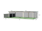 20.93ft Large Wooden Chicken Coop Outdoor Hen House with Nesting Box & Weatherproof Asphalt Roof, 79211579