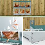 ZNTS Chicken Nesting Box, 6 Room Metal Nesting Boxes for Chicken,Galvanized steel Nesting Boxes for W1422P246452