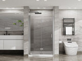 Goodyo 36"x 72" Bifold Frameless Glass Shower Door 1/4 inch Tempered Clear Glass Pivot Swing Shower D163147915