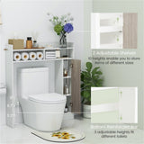White bathroom cabinet, bathroom storage rack 49442676