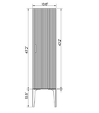 Emilia-14S Striped Matt Black Bathroom Side Cabinet, Freestanding Storage Cabinet for Modern W1865P284118
