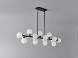 Pendant Lamp with Opal Glass Shade, 16-Lights Modern Farmhouse Ceiling Pendant Hanging Light Fixture W5008P466518