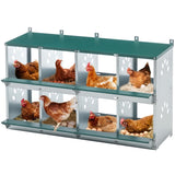 ZNTS 8 Compartment Chicken Nesting Boxes,For Laying Eggs, Metal Poultry Nest Box Wall Mount for Chickens, W1422P246453