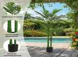 6FT Artificial Tree Faux Natural Lush Artificial Plant Indoor Potted Tree Lush Green Leaves, 49534082
