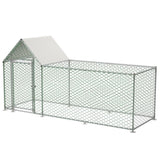 10x3FT Metal Chicken Coop Run Backyard Hen House Poultry Habitat Cage w/Cover W2505P151984