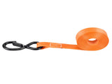 S-Hook 15ft Ratchet Tie Down Set 2200 lb 1 inch Safety Clip Motorcycle Orange 60422076