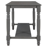 6-Piece Counter Height Dining Table Set Table with Shelf 4 Chairs and Bench for Dining Room 22708368