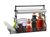 Portable Grill Utensil Caddy, MultiSpace Metal BBQ Storage Organizer with Detachable Parts, Easy 30205161