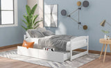 Twin size platform bed, with two drawers, white WF195910AAK