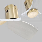 52 Inch Low Profile Ceiling Fan DC 3 Solid Wood Fan Blade Noiseless Reversible Motor Remote Control W934107777